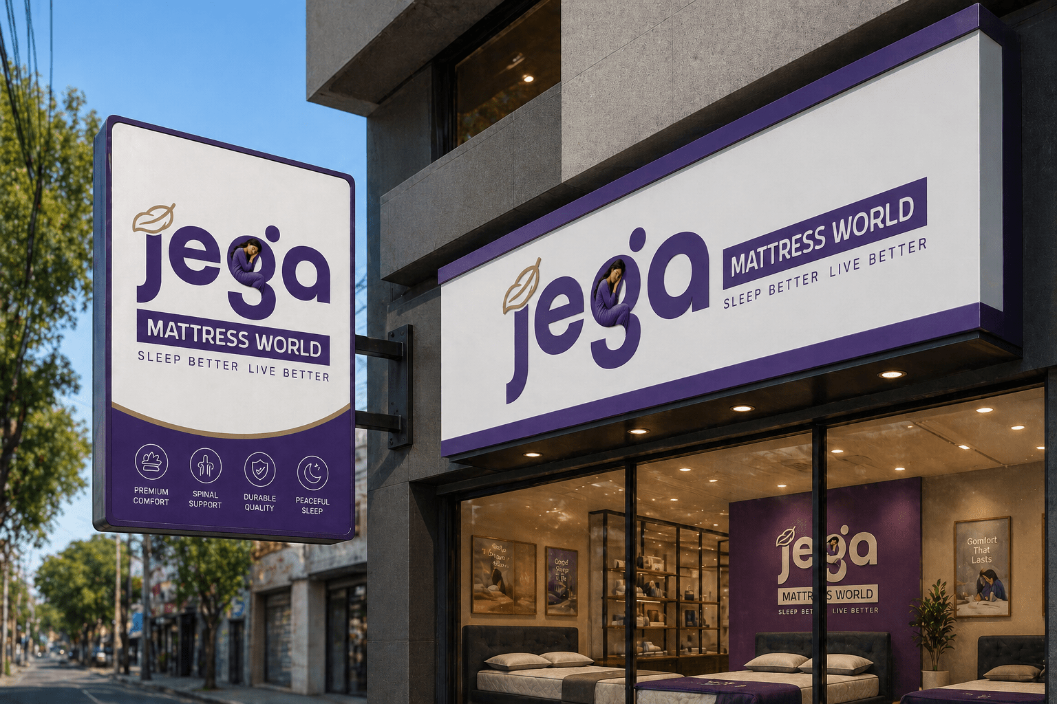 Jega Mattress - Logo Design & Brand Identity